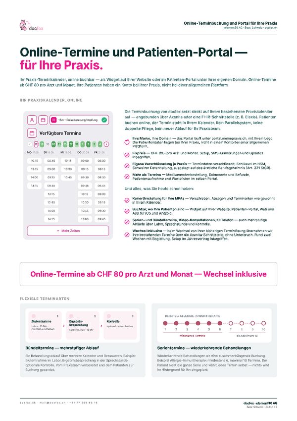 docfox Termin-Flyer